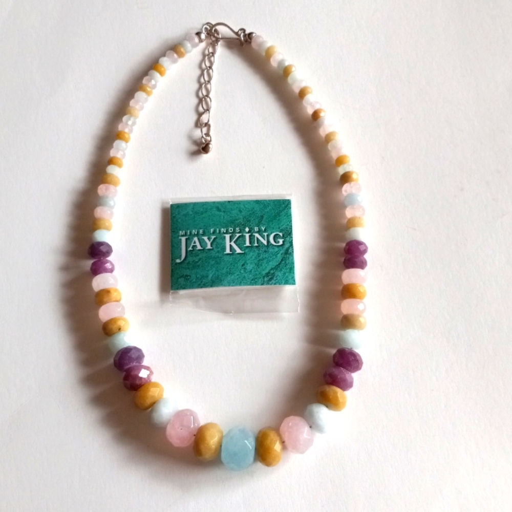 Jay King Multi Gemstone Beaded Necklace.